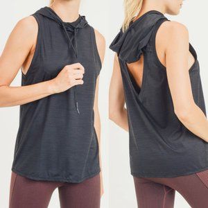 Heather Hoodie Muscle Active Tank